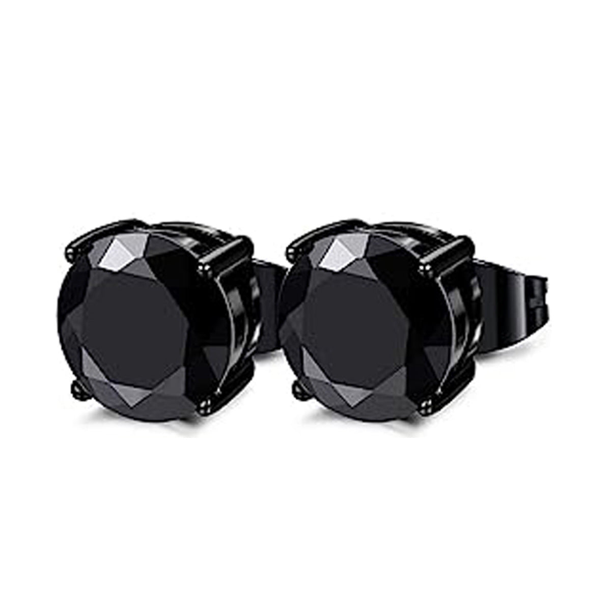 Men's Unisex Trendy Fashion Zircon Round Square Earrings