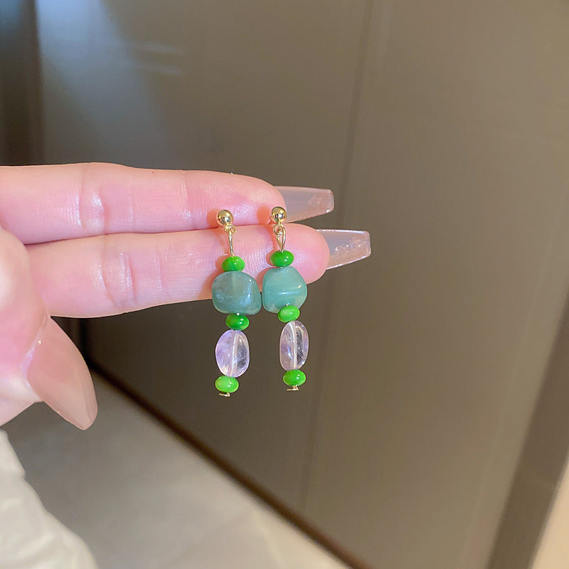 Needle Transparent Resin Geometric Simple High Earrings