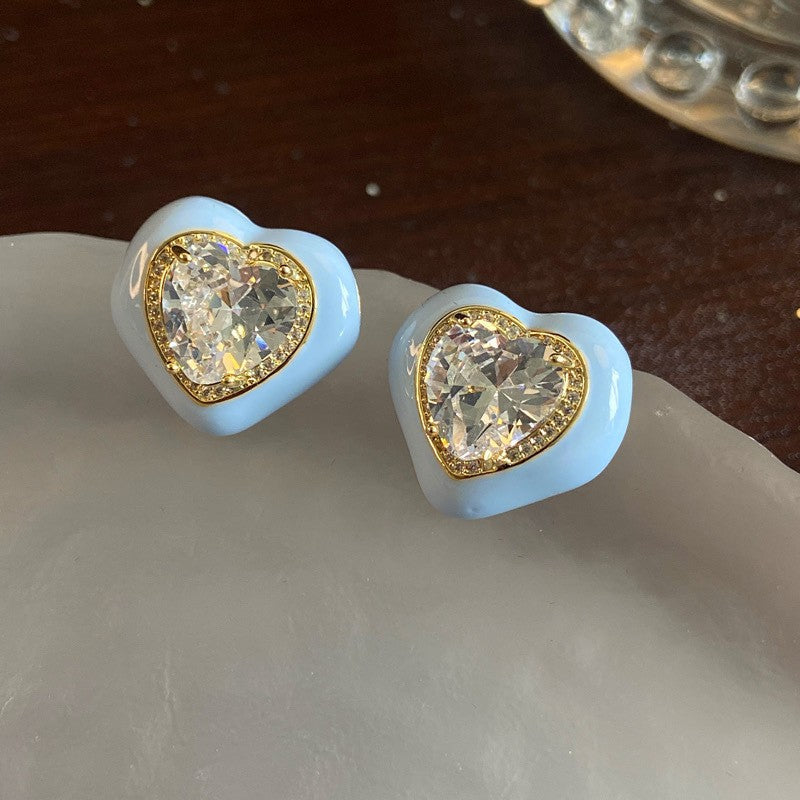 Oil Oval Geometric French Retro Special Earrings