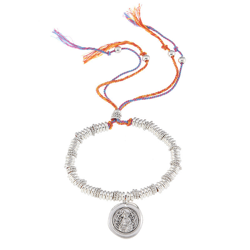 Women's & Men's Rub Cotton String Woven Broken Sier Coil Retro Ethnic Bracelets