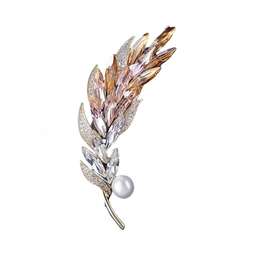 Women's French Crystal Ears Of Wheat Brooch Exquisite Fashion Brooches