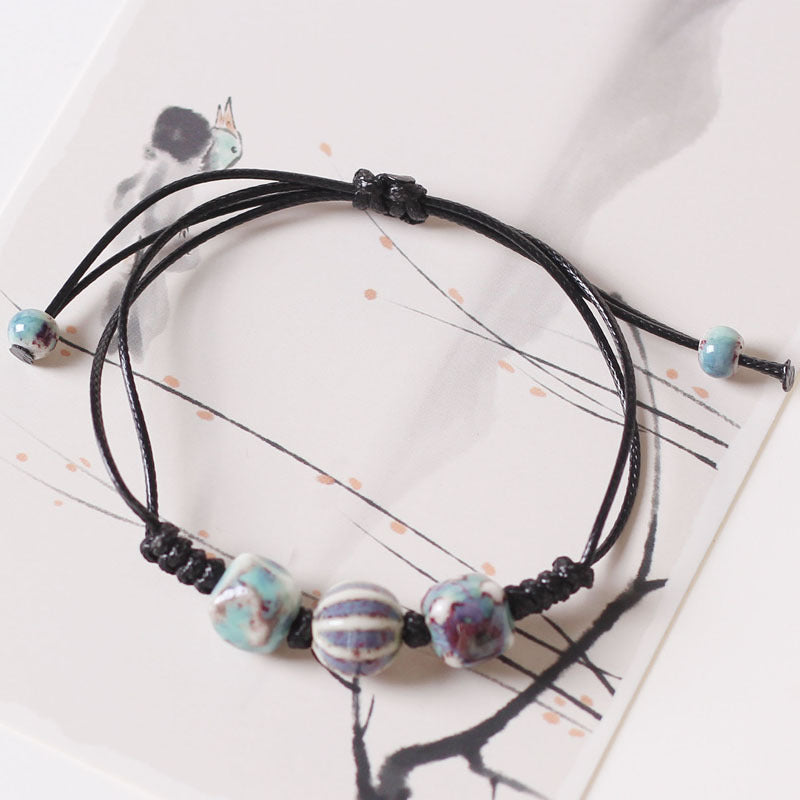 Ornament Woven Female Antique Ethnic Style Bracelets