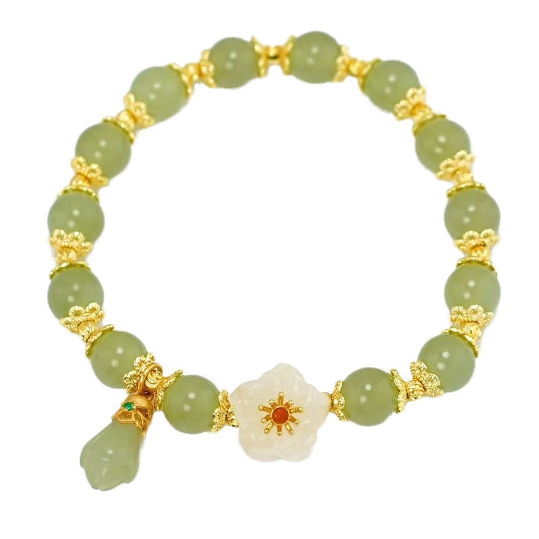 Jade Orchid Female Peanut Jasper Lotus Bracelets