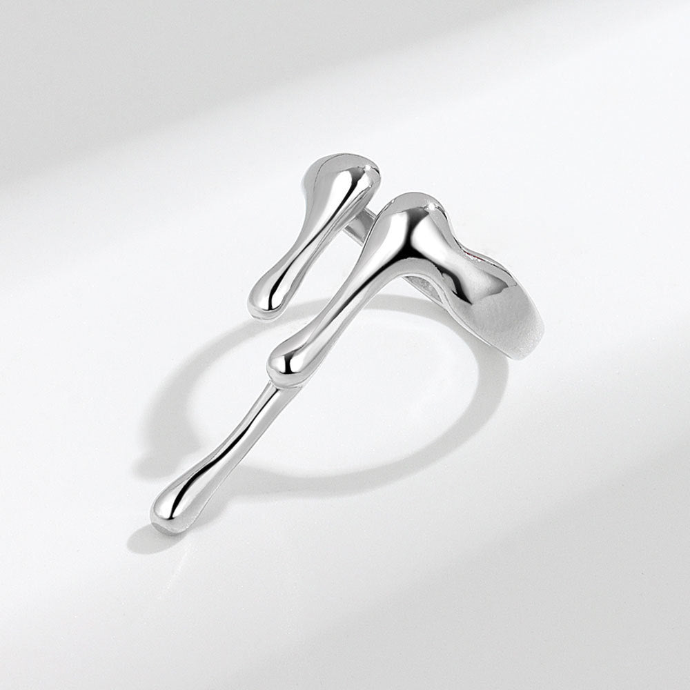 Irregular Liquid Open Female Cold Wind Rings