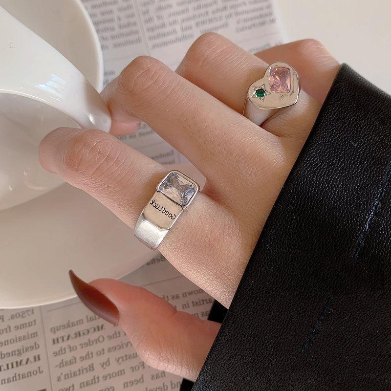 Style Dignified Sense Of Design Heart-shaped Rings