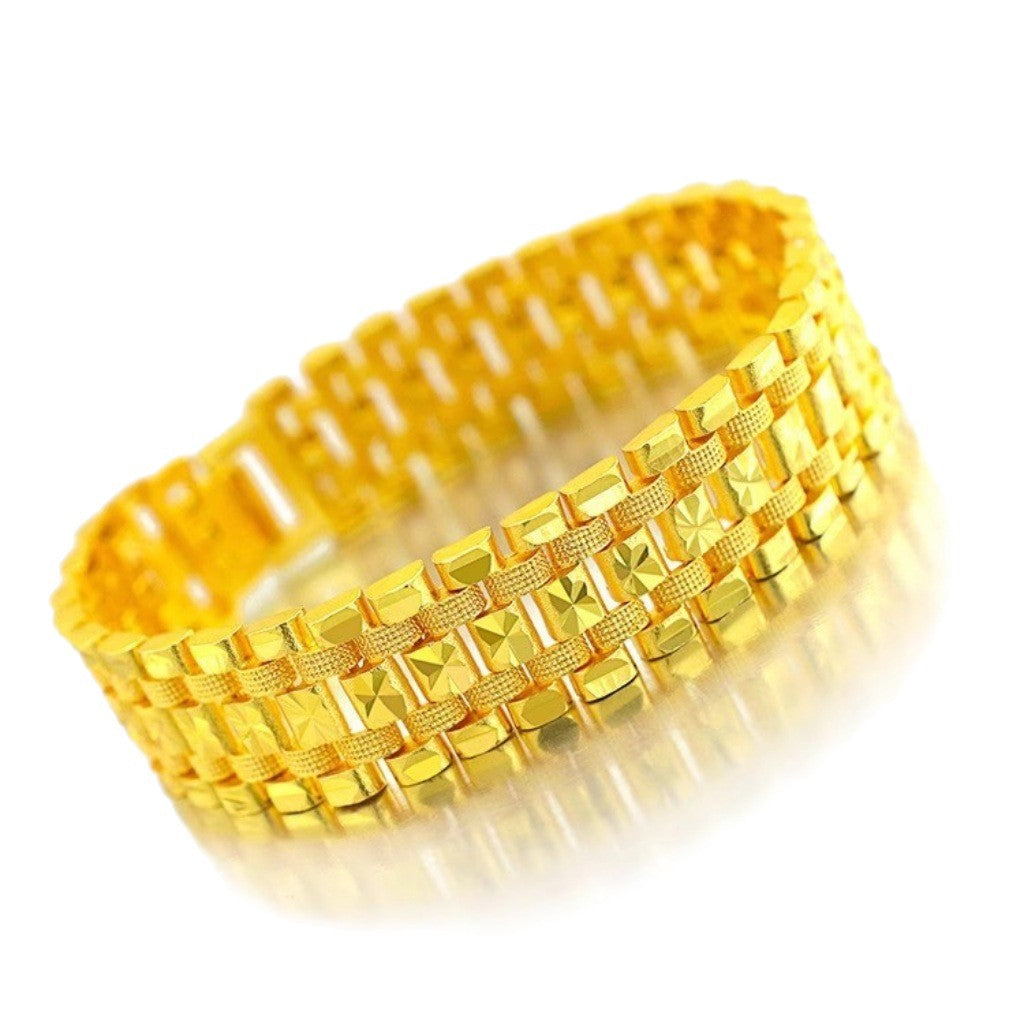 Men's Vietnam Placer Gold Watch Chain Domineering Bracelet