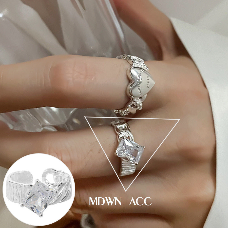 Korean Style First Line Winding Twist Open-end Temperament Rings
