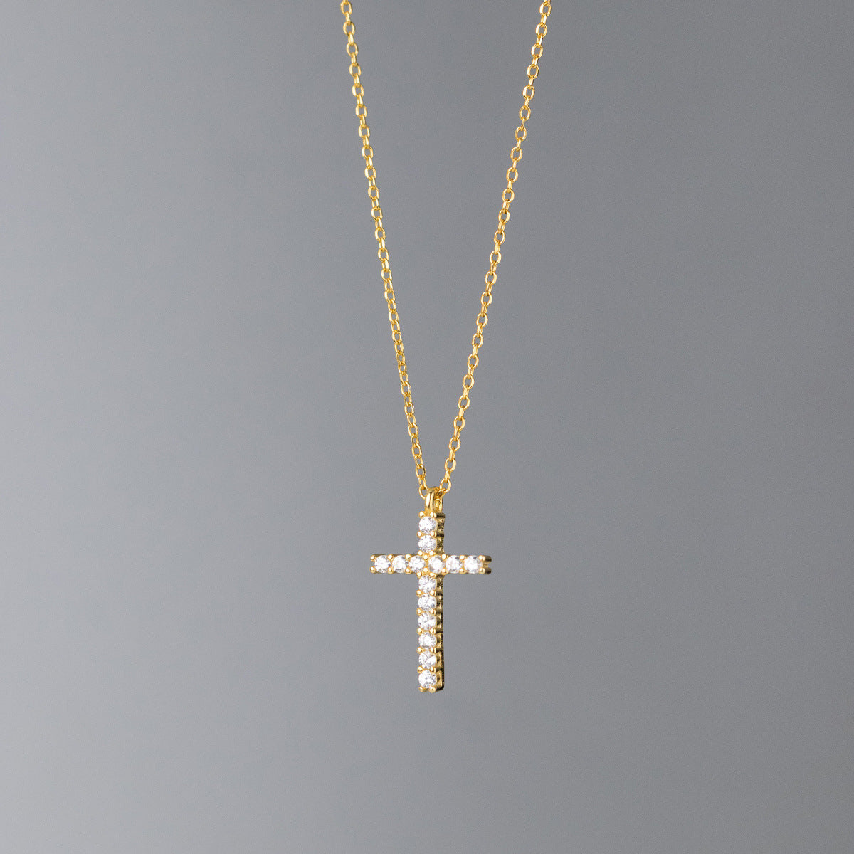 Lodge Sier Korean Style Personalized Fashion Diamond Cross Sweet Pendants