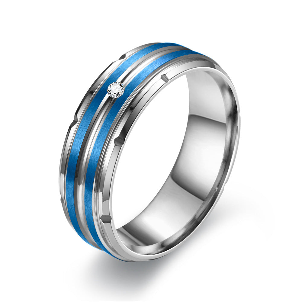 Men's Fashion Titanium Steel Light Luxury Temperament Rings