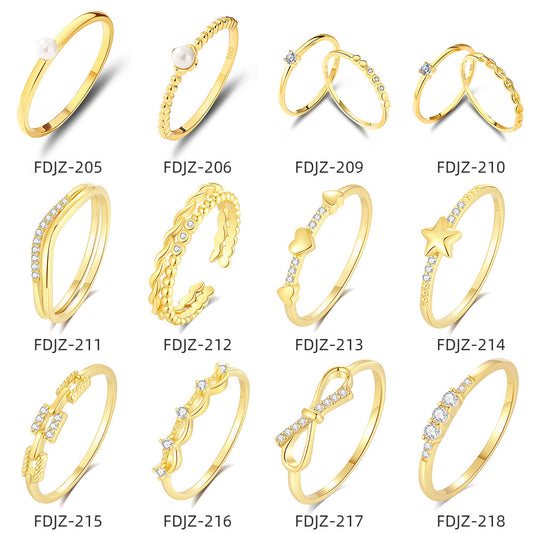 Sterling Sier Twin Design Female High Sense Rings