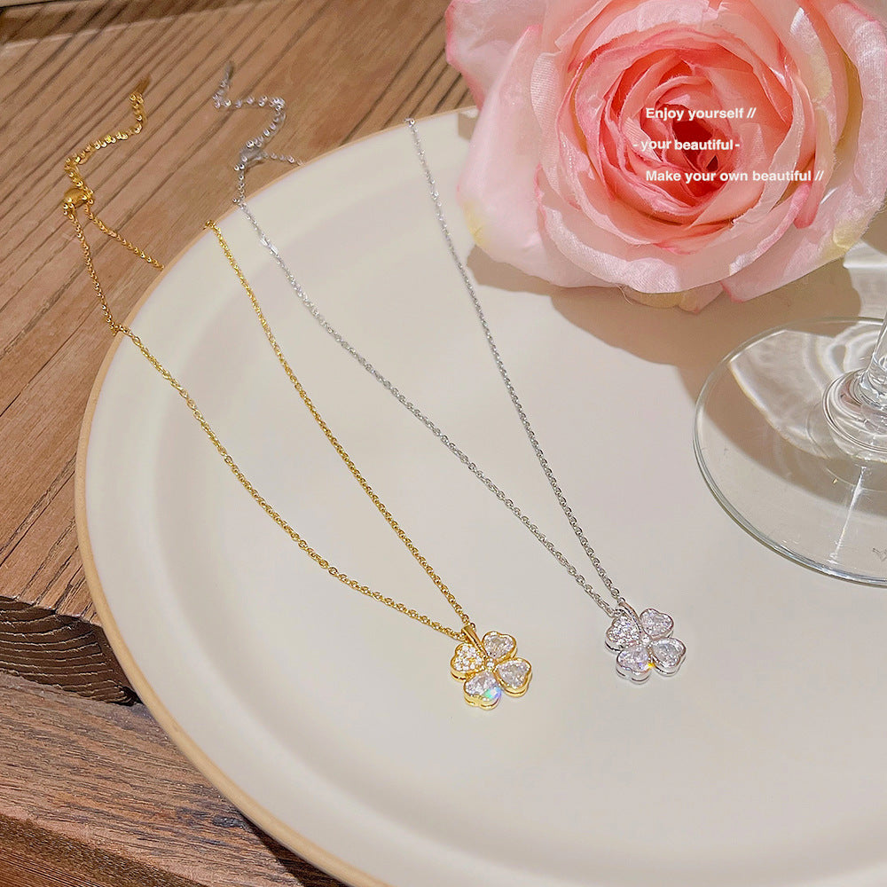 Petal Clavicle Chain Female High-grade Light Luxury Necklaces