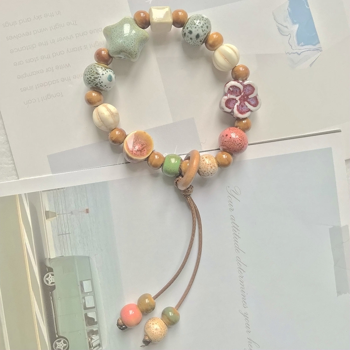 Women's Ceramic Ornament Ethnic Style High Sense Bracelets