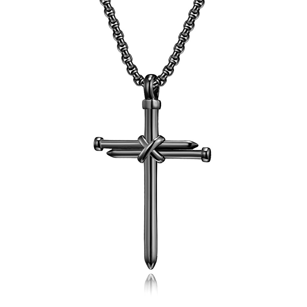 Style Stainless Steel Nail Cross Personalized Necklaces