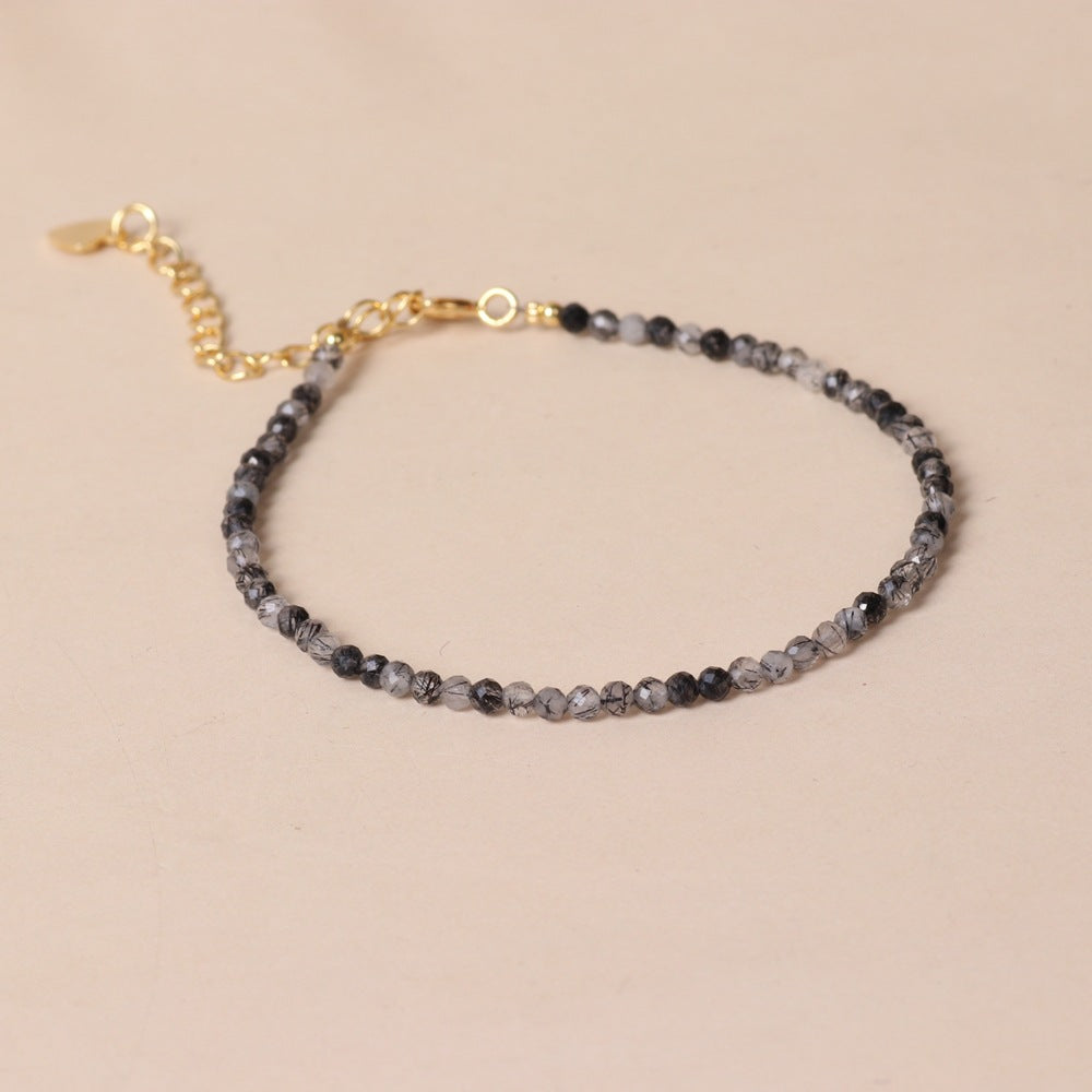 Fine Natural Stone Surface Cutting Beads Bracelets