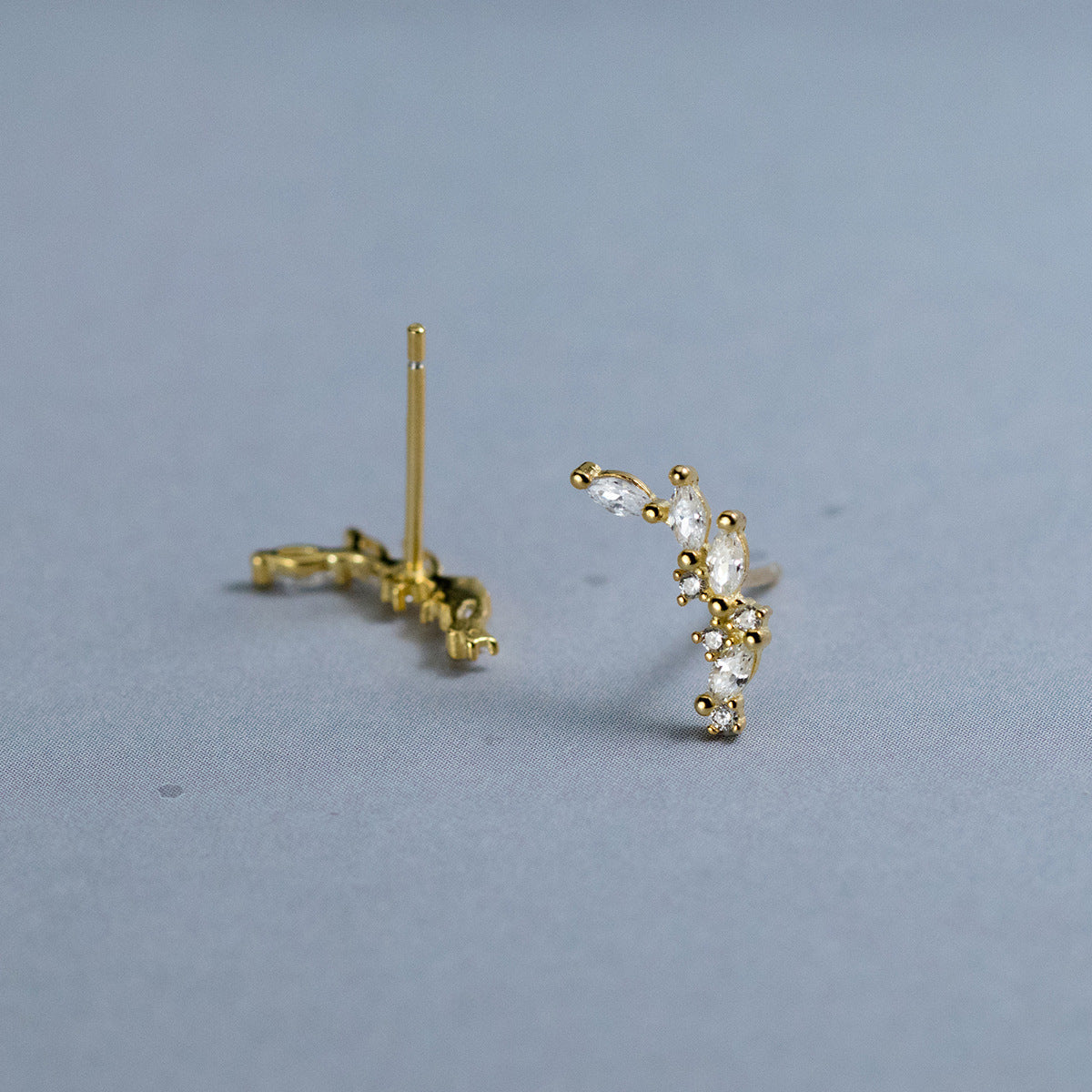 Women's Sterling Sier Shiny Laurel Flower For Earrings