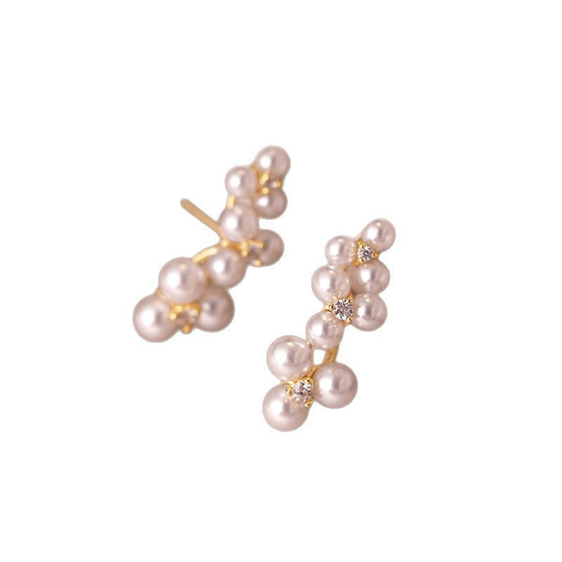 Luxury Small Grape Pearl Female Niche Rings