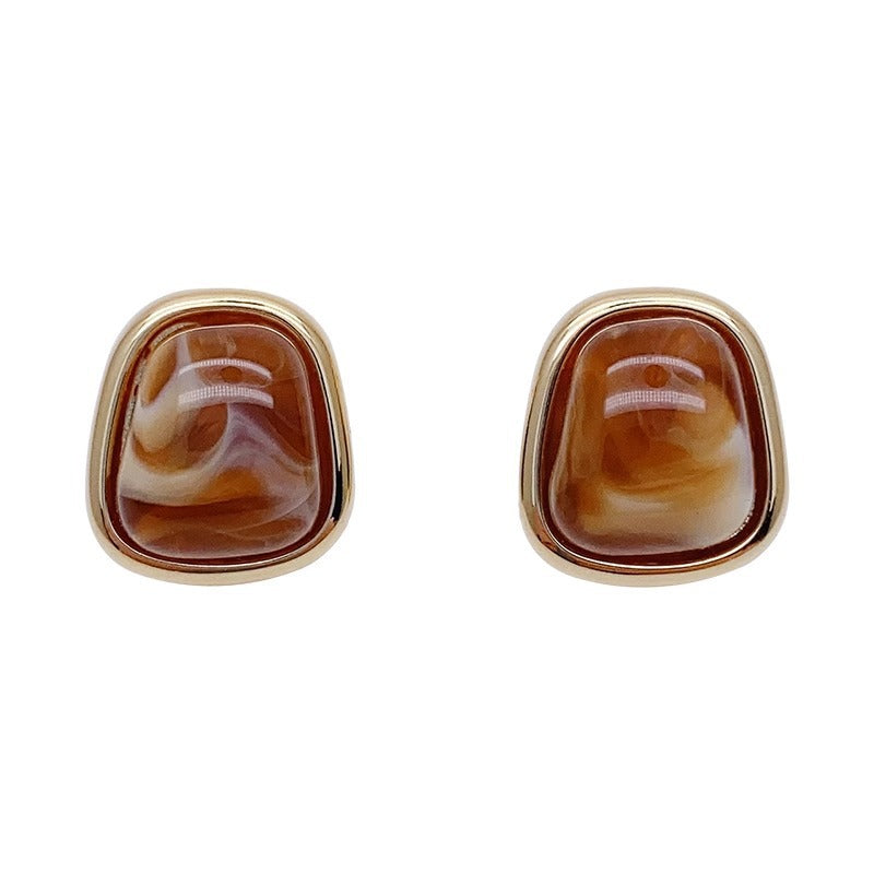 French Style Geometric Pearl Fashion Minority Design Advanced Earrings