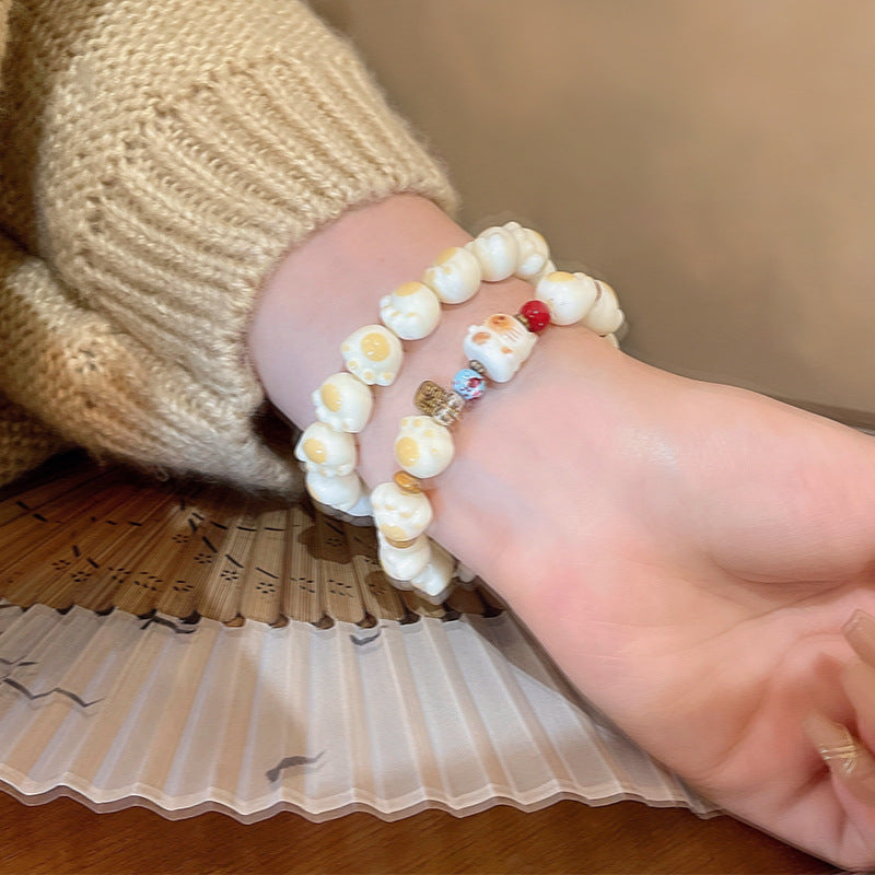 Cat's Paw Lucky Cat Cute Beaded Bracelets