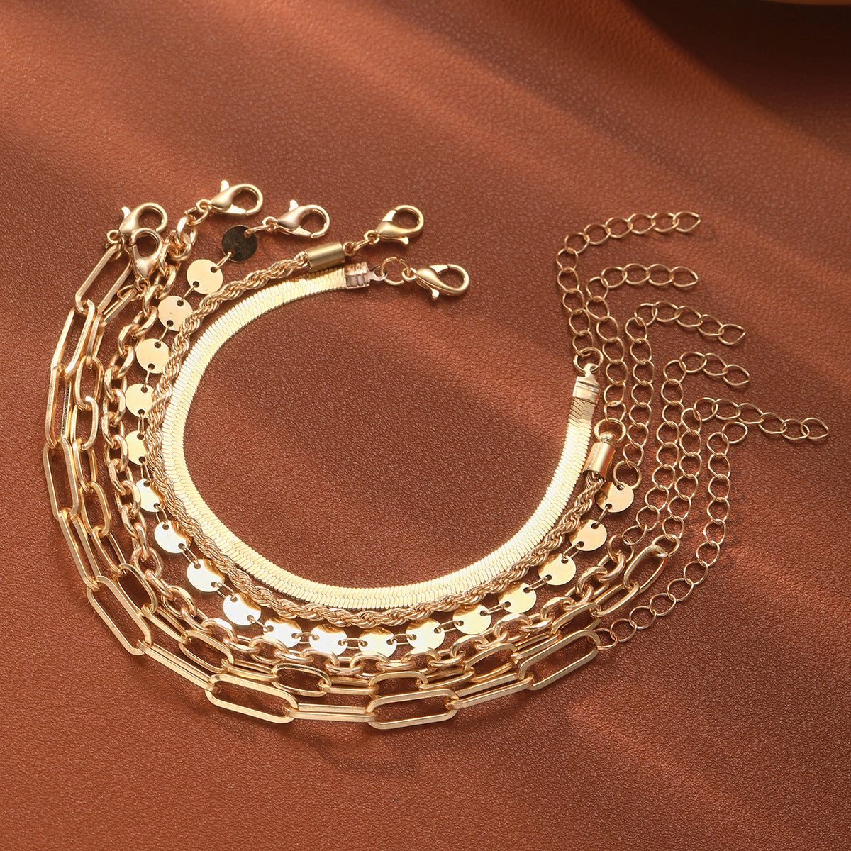 Women's Round Beads Chain Suit Set Fashion Bracelets