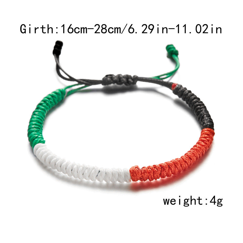 Green Color Matching Couple Female Hand-woven Israel Pakistan Bracelets