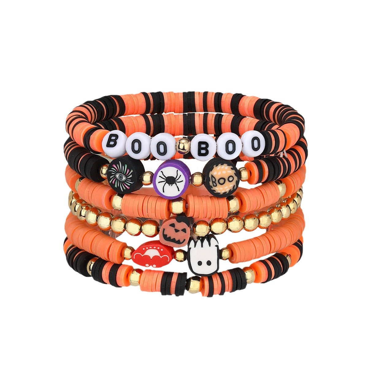 Ghost Gift For Ladies Bead Letter Polymer Clay Beaded Bracelets