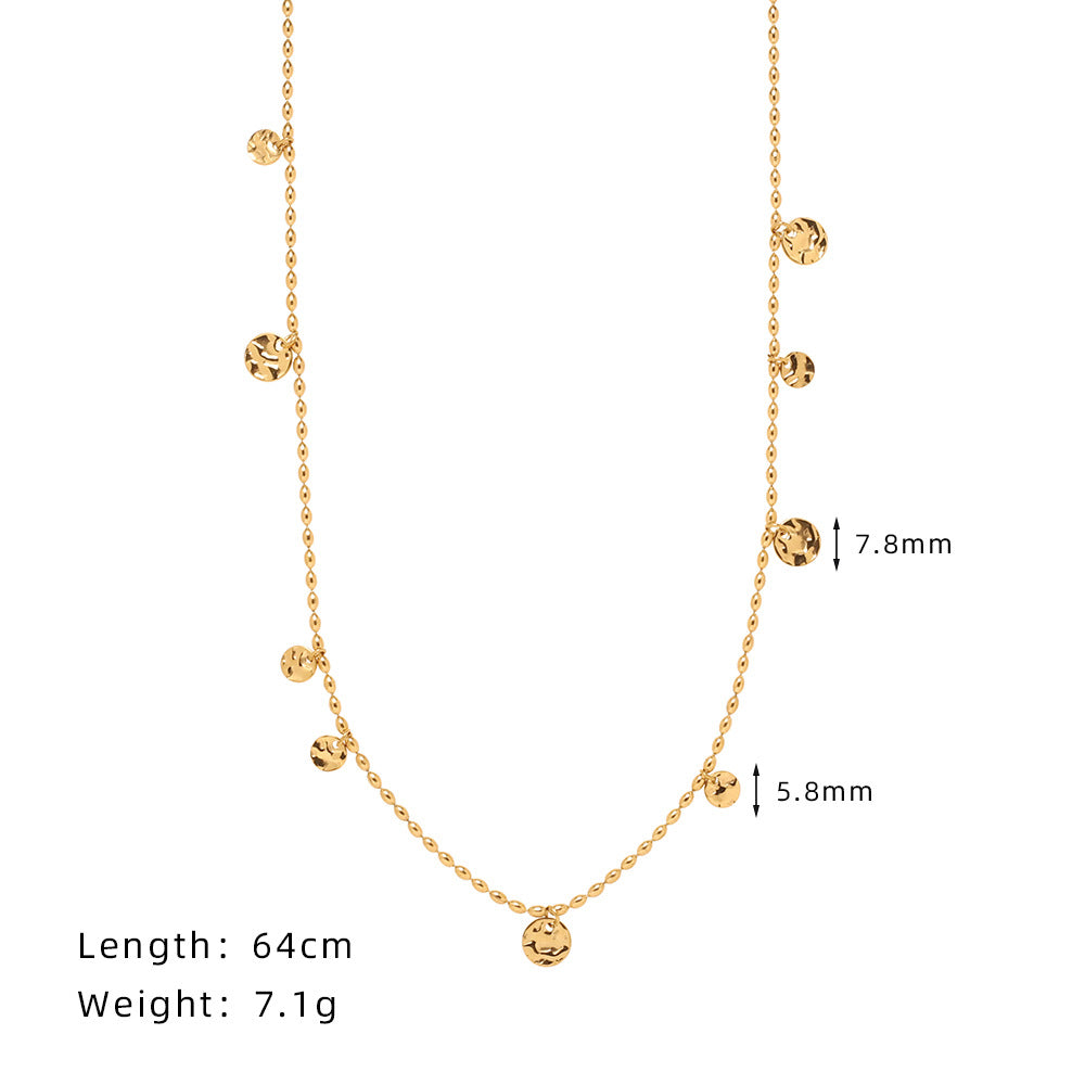 Sweater Chain Titanium Steel Sier Whale Necklaces