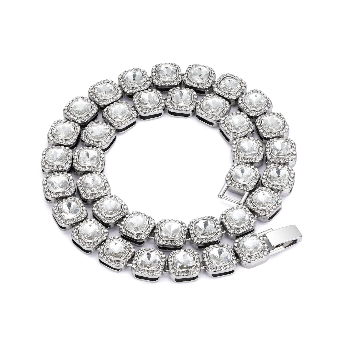 Men's Accessories Square Rock Candy Chain High Necklaces