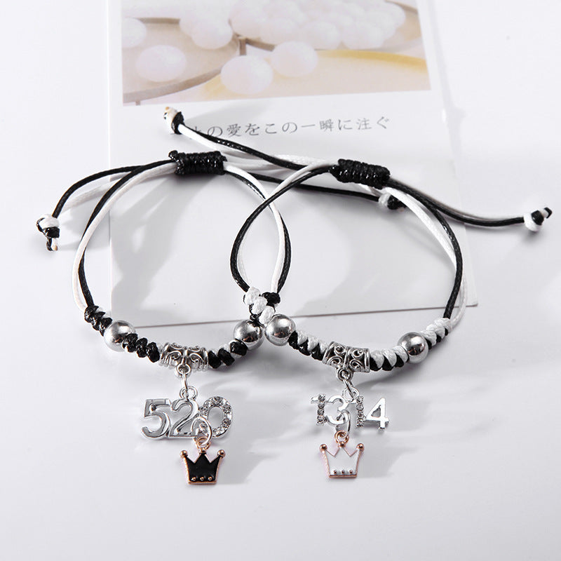Korean Unisex Girlfriends Couple Two Mori Bracelets