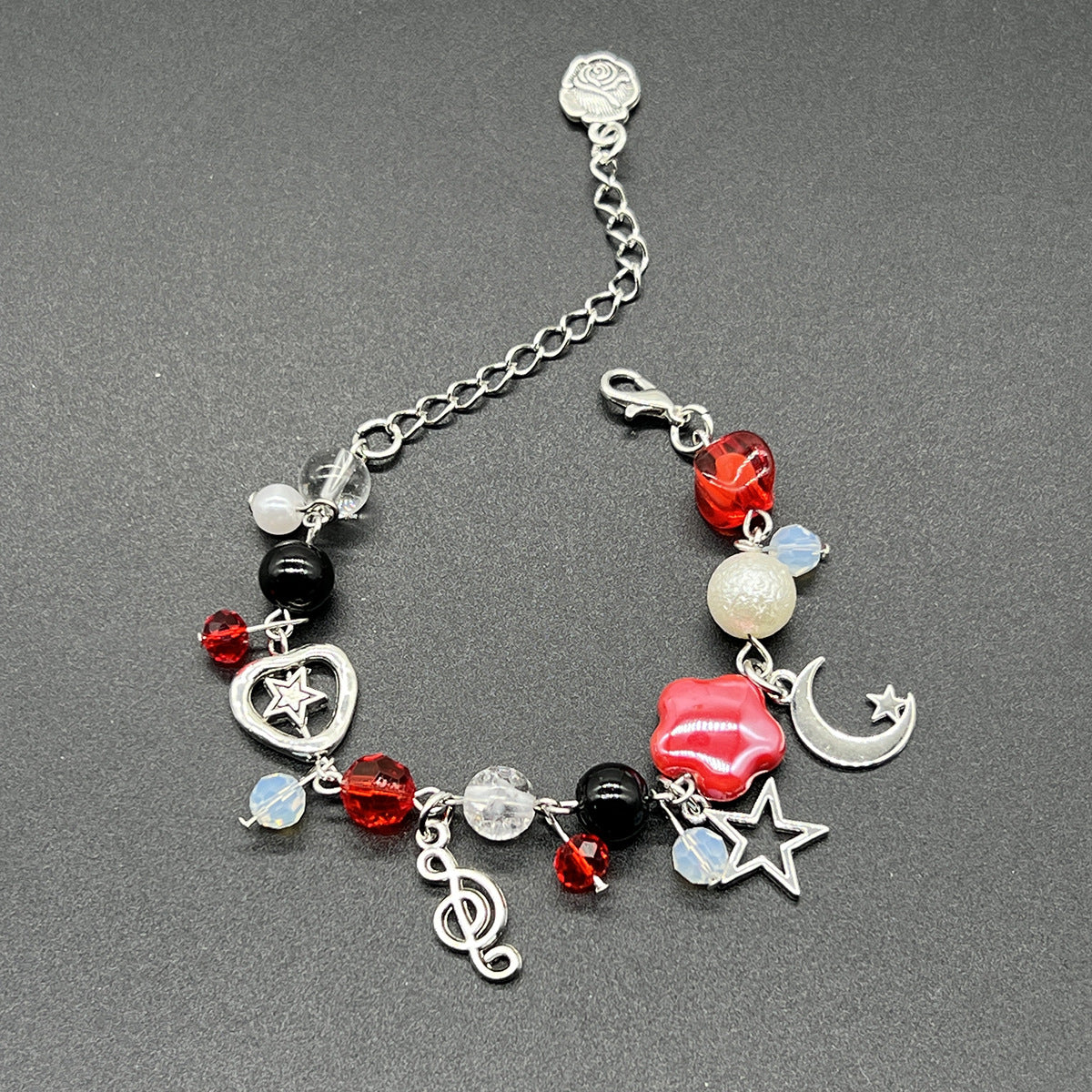 White Dice Hip Hop Butterfly Five-pointed Bracelets