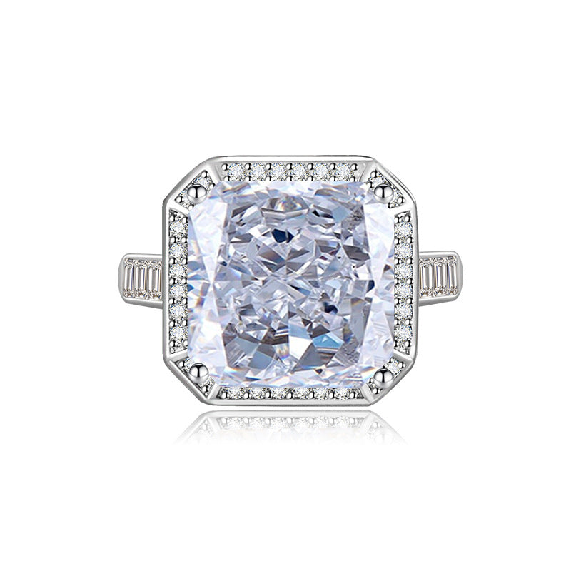 Flower Cut High Carbon Diamond Sea Rings