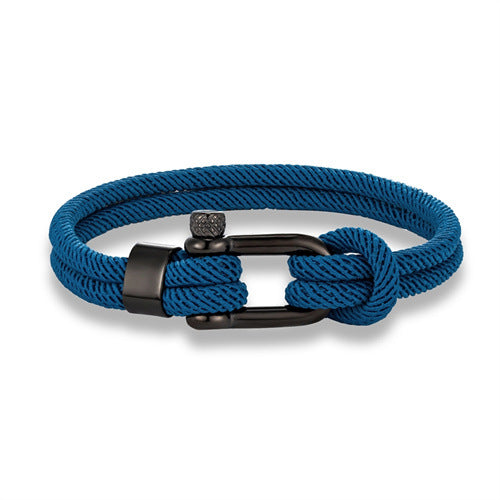 Men's Stainless Steel Vachette Clasp Milan Rope Bracelets