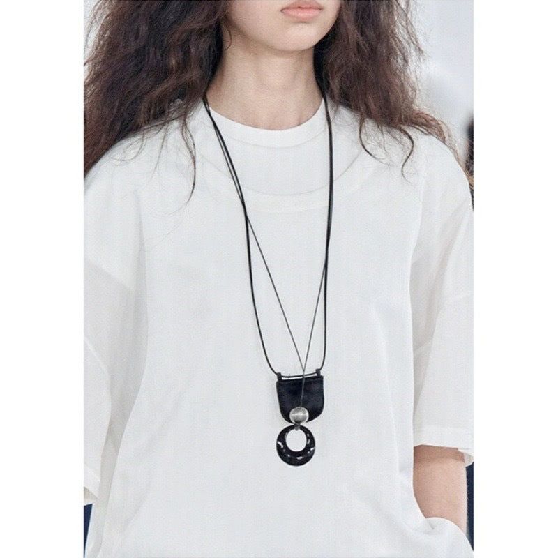 Women's Stone Rope Long Chinese Design High Sense Necklaces