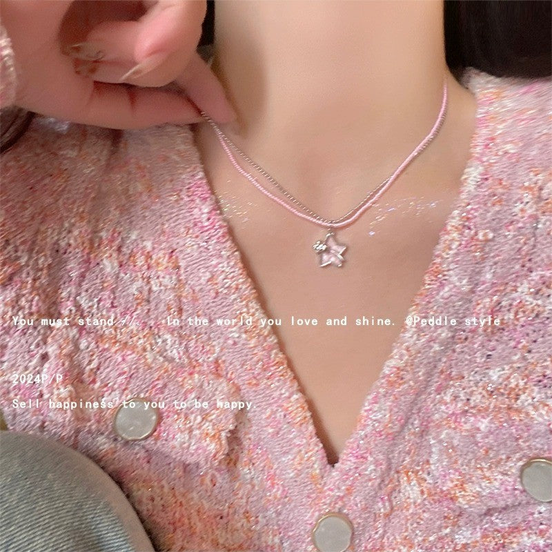 For You Sweet Double Circles Beaded Necklaces