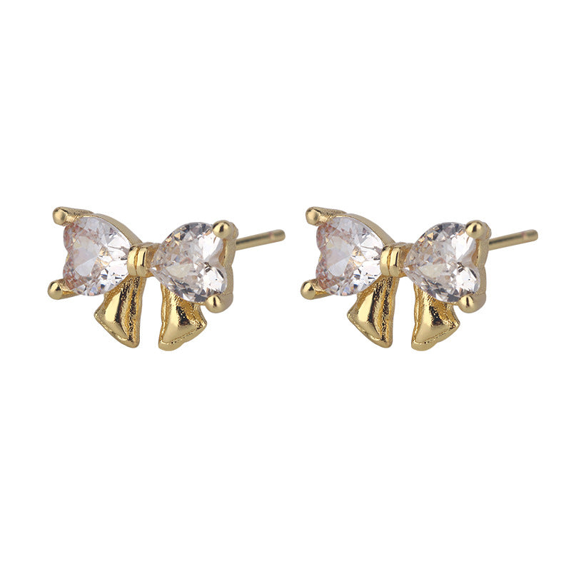 Trendy Bow Temperamental Minority Design High-grade Earrings