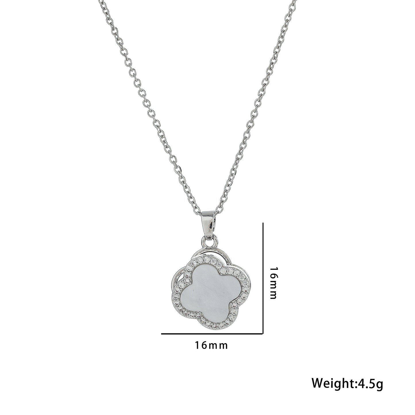 Titanium Steel Rotating Clover Temperament Korean Necklaces