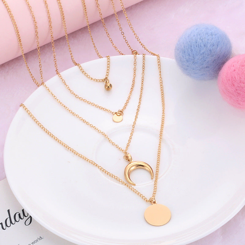 Retro Personality Moon Wafer Popular Fashion Pendants