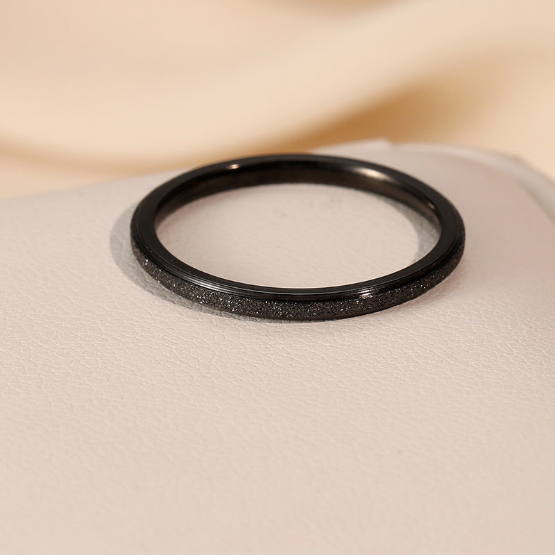 Sand Female Good-looking Frosted Simple Fashion Rings