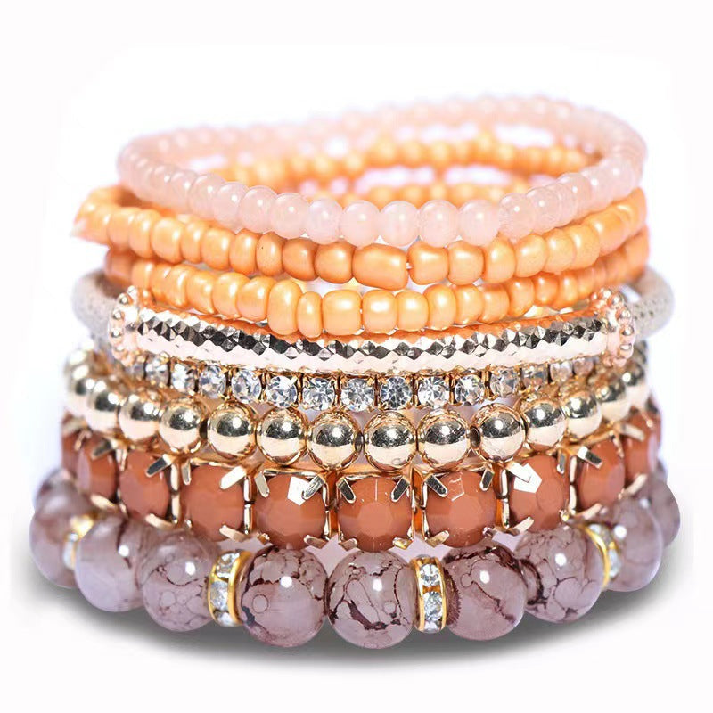 Bohemian Trend Creative Jewelry Micro Glass Bracelets