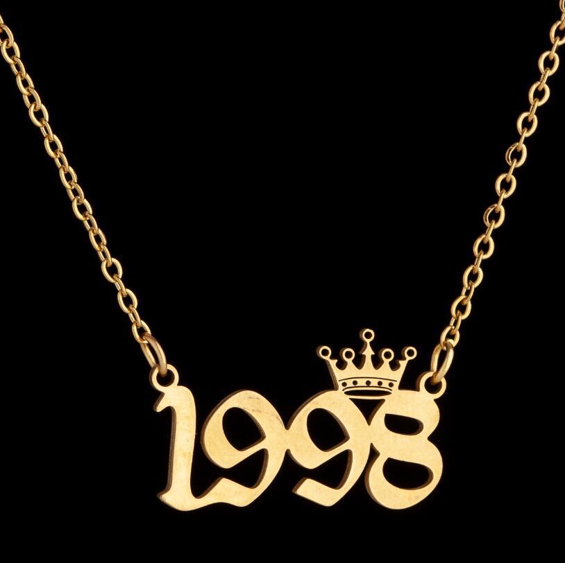 Women's Wind Lucky Digital Angel Clavicle Chain Necklaces