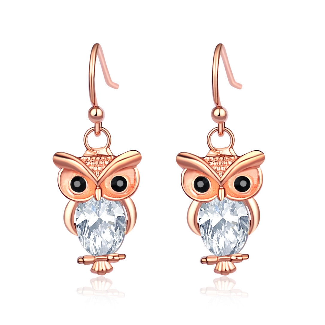 Women's Animal Series Small Fresh Owl Jewelry Earrings