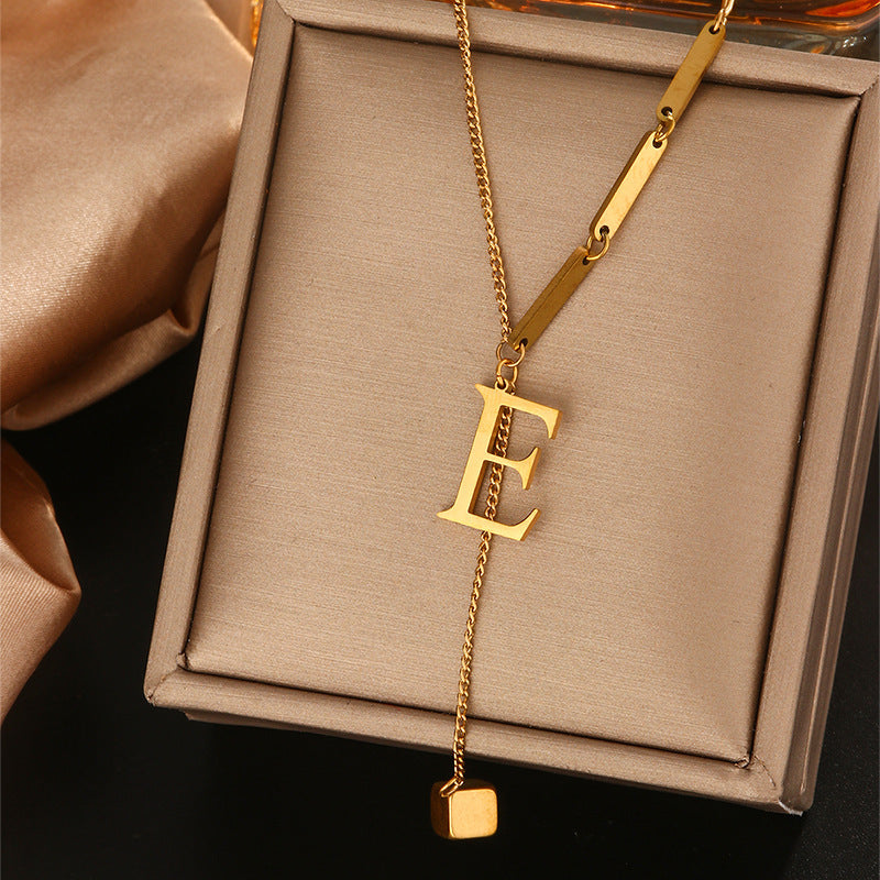 Clavicle Chain Female Letters Do Not Fade Simple High Necklaces