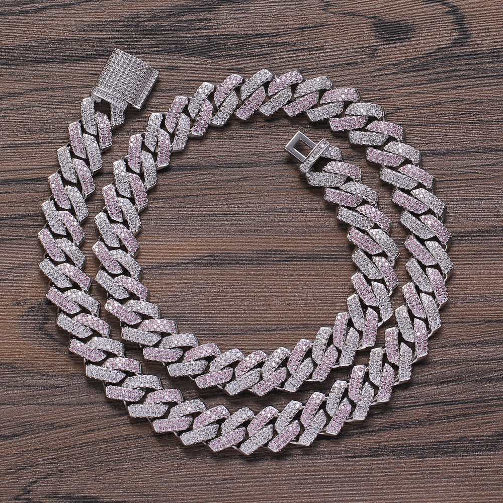 Men's Hip Hop Cuban Copper Inlaid Zircon Bracelets