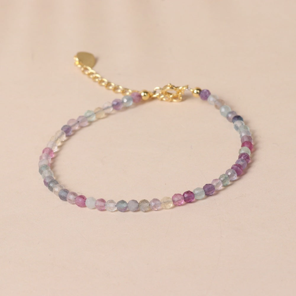 Fine Natural Stone Surface Cutting Beads Bracelets