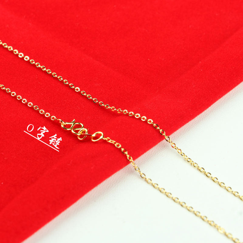 Gold Clavicle Chain Alloy Sier Melon Seeds O-shaped Water Necklace