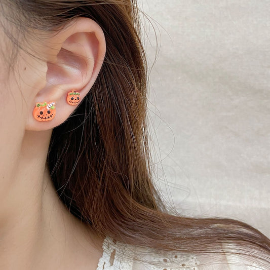 Halloween Monster Earings Set Sier Needle Earrings