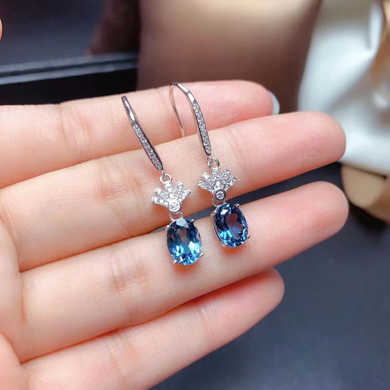 Gem Imitation Natural Mopping Pad London Earrings