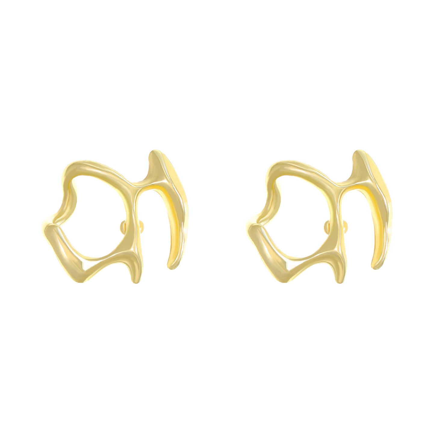 Liquid Hollow Ear Female Graceful Personality Creative Design Alloy Earrings