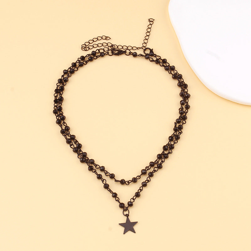 Personality Copper Chain Tassel Female High Sense Necklaces