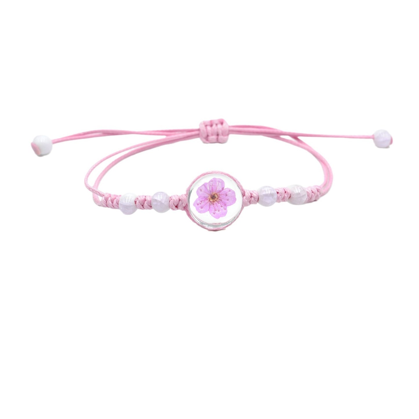 Hand-woven Ceramic Dried Flower Narcissus Glass Bracelets