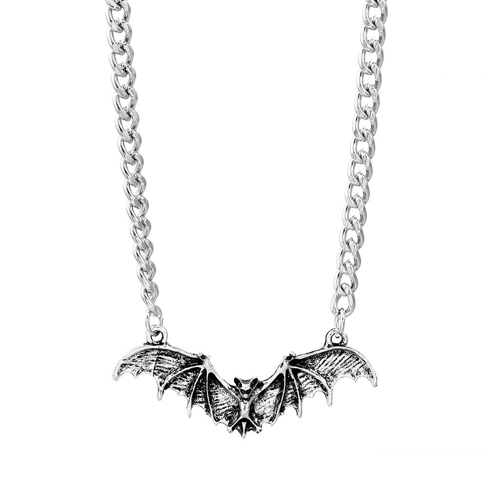Dark Goth Wind Bat Sweater Chain Necklaces